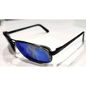 REVO 3014 001/62 No Lenses Black Metal Rectangular Sunglasses Frame 61-18 125